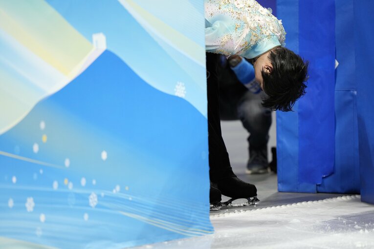 北京五輪フリー『天と地と』、演技終了後　©Sunao Noto/JMPA