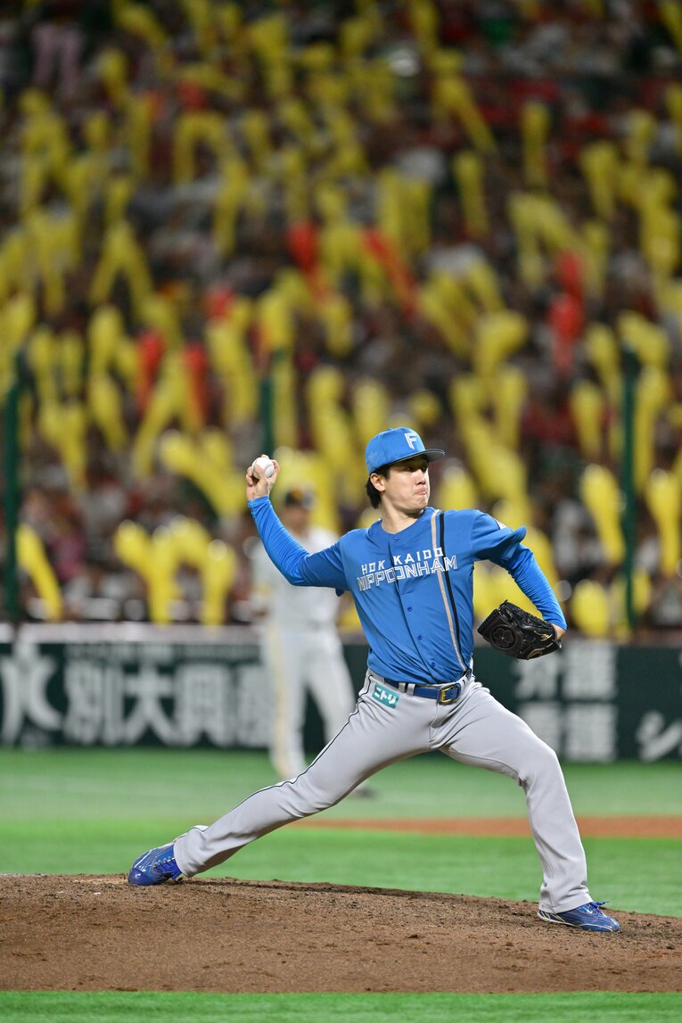 ［第4戦］7回3失点と粘りのピッチングで役割を果たした北山　©Hideki Sugiyama