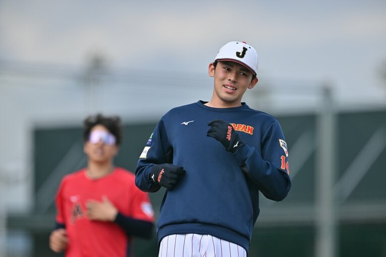 侍ジャパン強化合宿中の佐々木　©︎Hideki Sugiyama