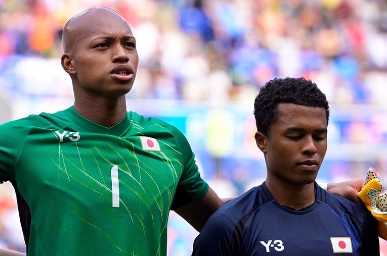 今大会、抜群のパフォーマンスを見せた小久保玲央ブライアンと藤田譲瑠チマ。スペイン戦を含むパリ五輪男子サッカーの本音評価を聞いた ／ photograph by Koki Nagahama/JMPA