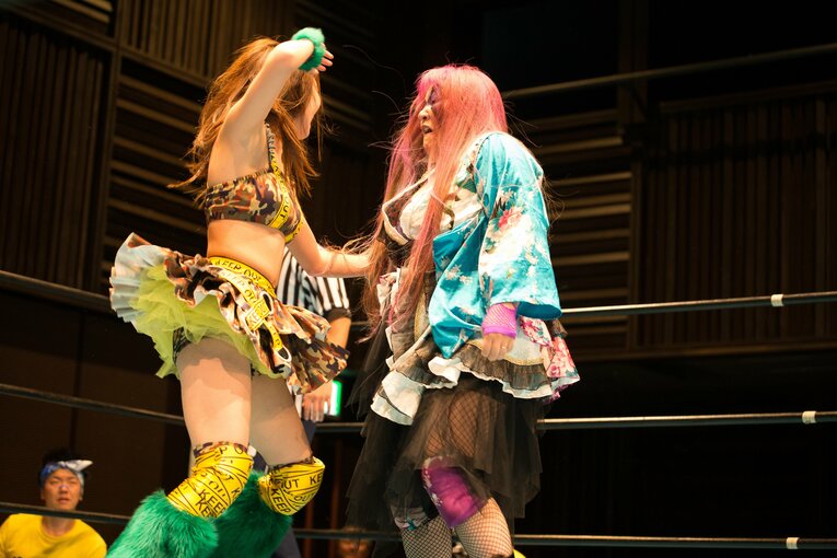 試合での杏ちゃむ　©本人提供