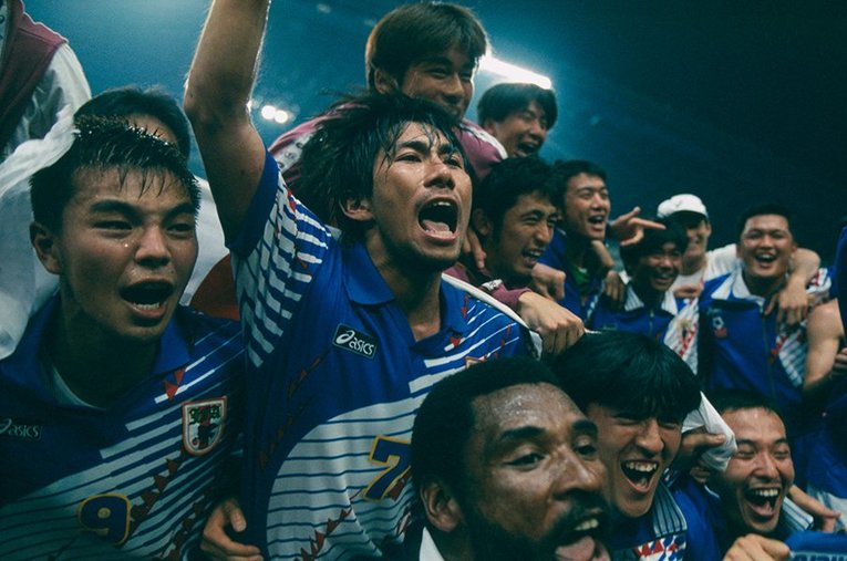 ブラジルを1-0で破った「マイアミの奇跡」は25年前の7月21日。写真は96年3月のアジア最終予選で28年ぶりの五輪出場を決めた際の1枚 ／ photograph by BUNGEISHUNJU