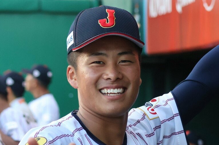 U-18日本代表チームではムードメーカーでもあるという大阪桐蔭のエース・中野大虎。甲子園に出られなかった雪辱を国際舞台で果たせるか　©Fumi Sawai