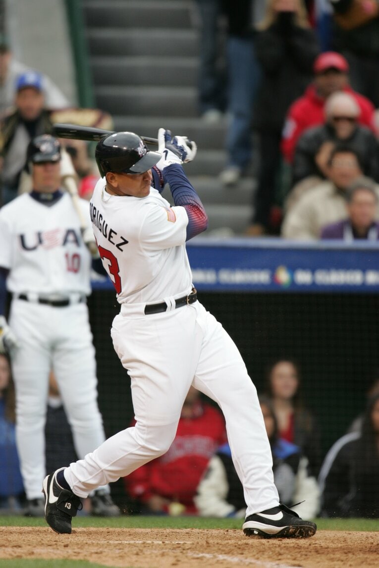 2006年WBCアメリカ代表のA・ロドリゲス（写真は右に続きます）　©Naoya Sanuki
