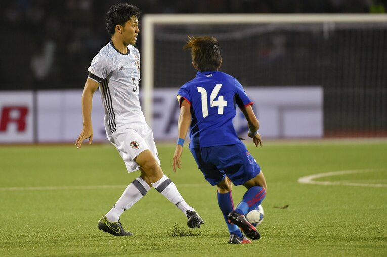 2015年11月、W杯2次予選のカンボジア戦で先発するもハーフタイムでベンチに下がった　©Takuya Sugiyama