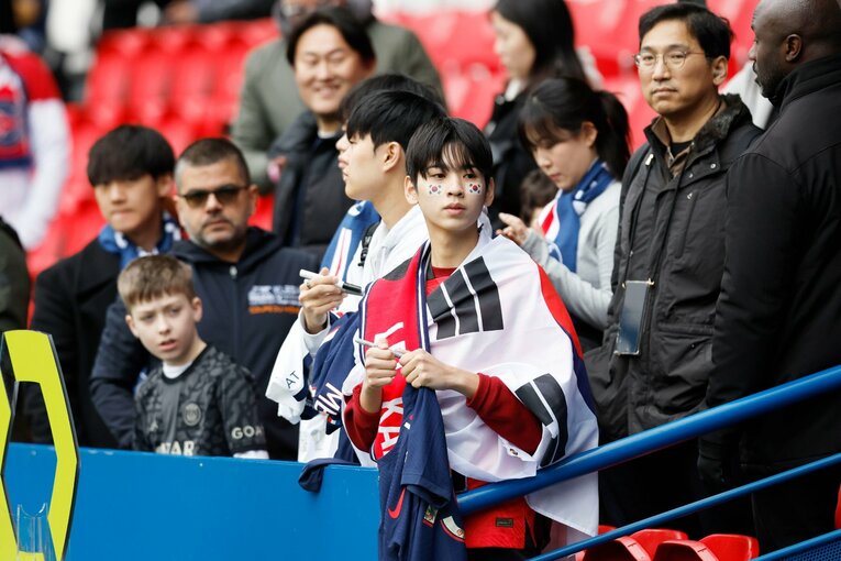 イ・ガンインを応援しようと、韓国人ファンの姿も多かった　©Daisuke Nakashima