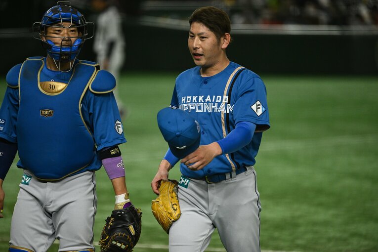 ２イニングを投げた加藤　©Nanae Suzuki