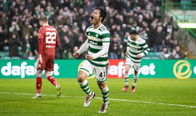 アバディーン戦で2ゴールを挙げた旗手　©Getty Images