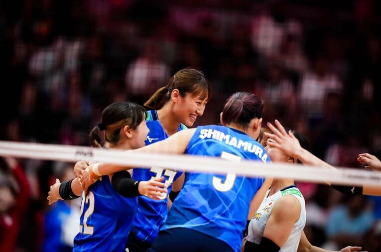 秋本美空（2025年世界選手権・セルビア戦）©︎Volleyball World