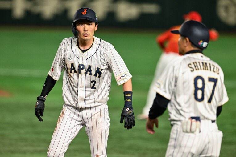 中国戦に先発した源田　©︎Nanae Suzuki