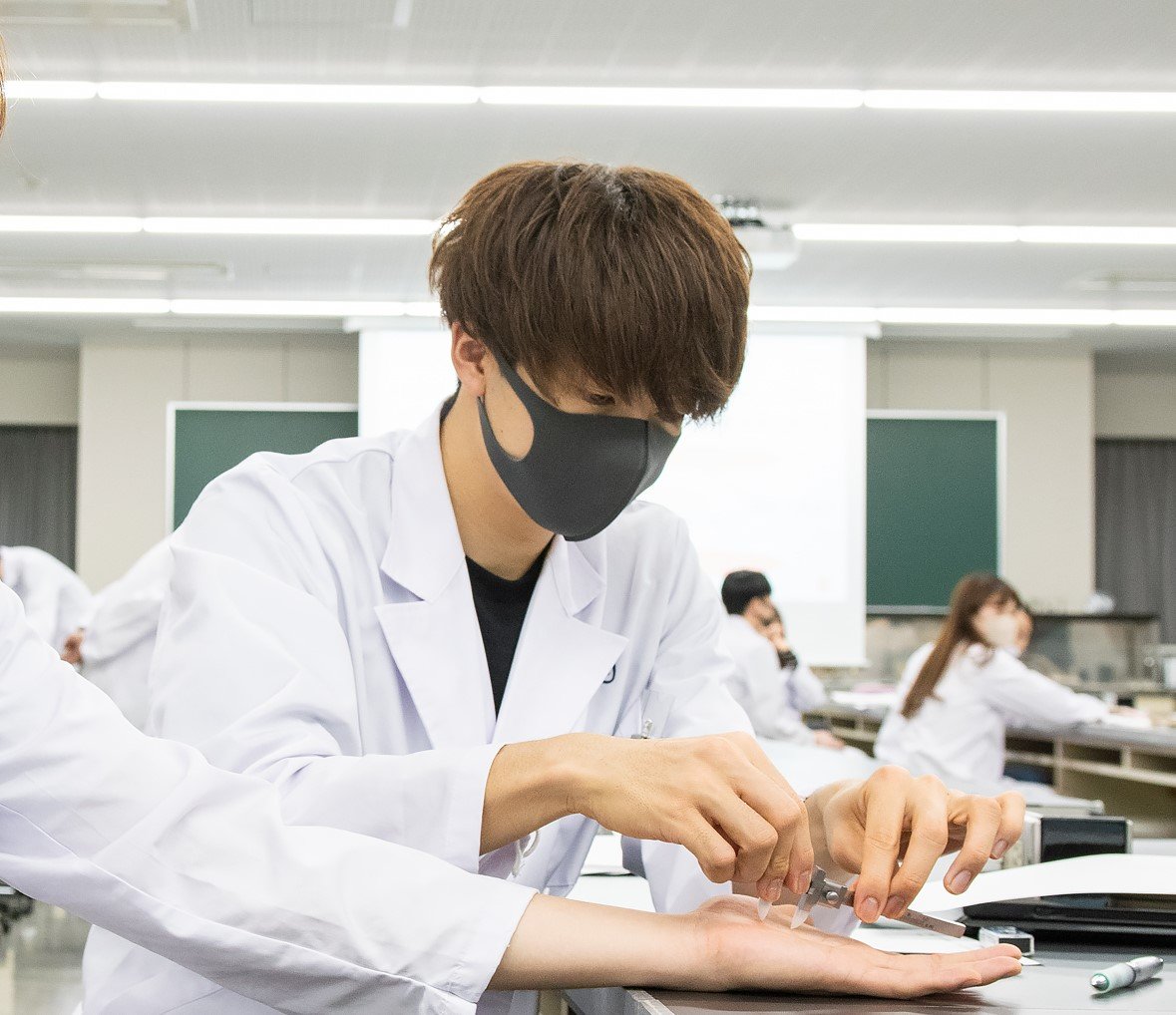 実習の風景　写真提供：日本歯科大学生命歯学部