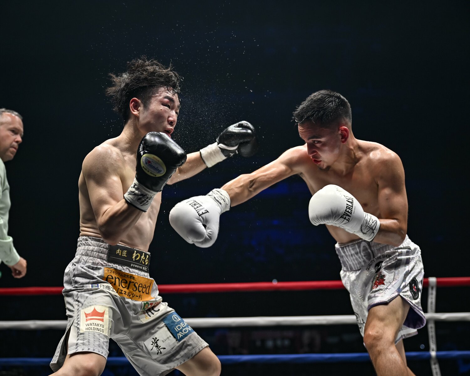 4回の寺地拳四朗とサンドバルの攻防。加藤トレーナーは「距離のすり合わせがうまくいかなかった」と振り返る ©Hiroaki Finito Yamaguchi
