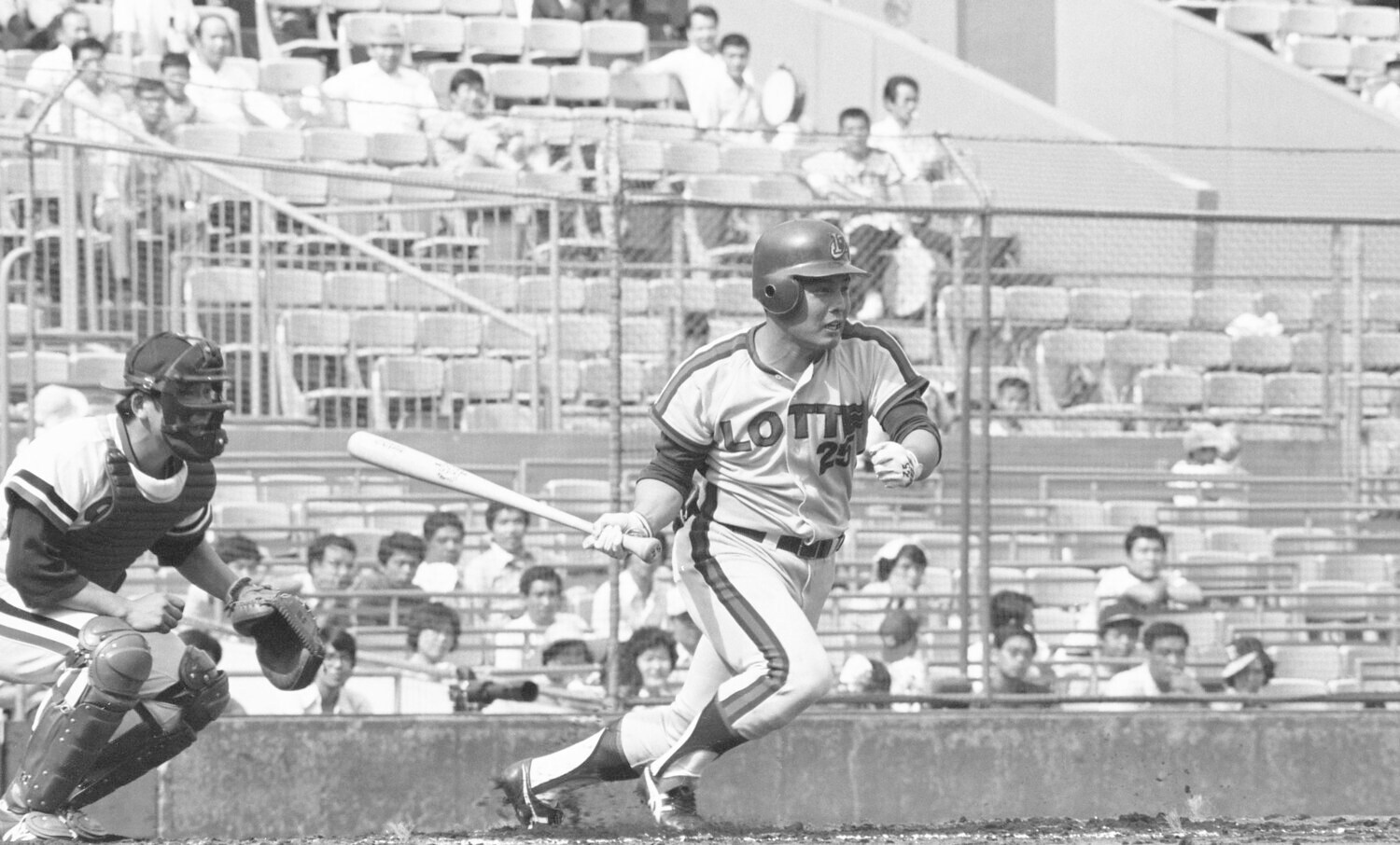 ロッテで活躍した得津高宏　©JIJI PRESS