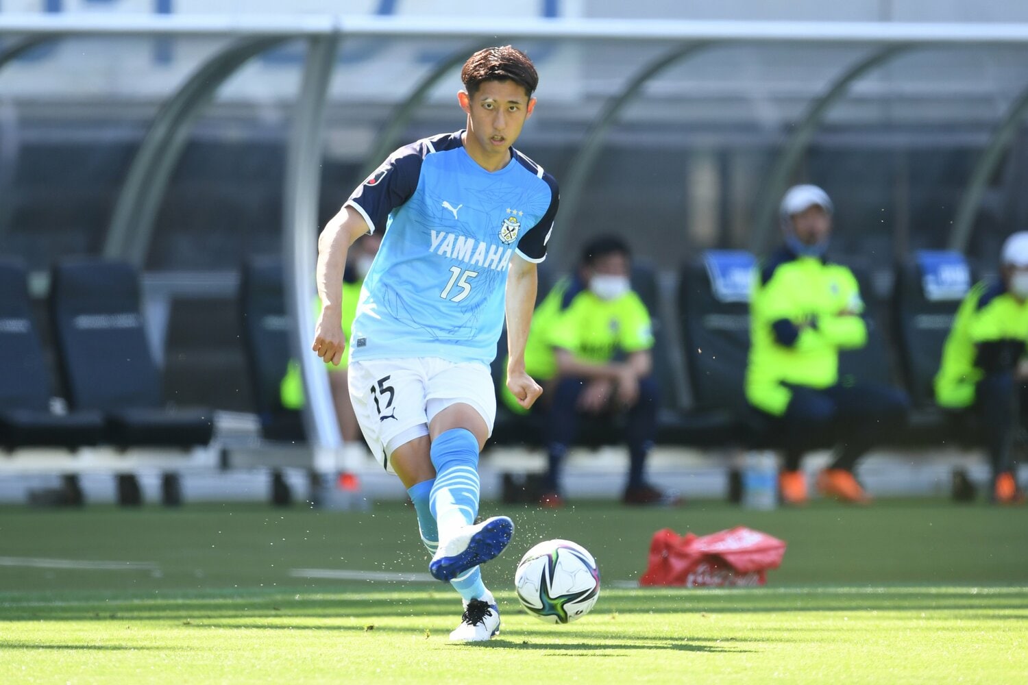 ジュビロ磐田時代の伊藤洋輝　©︎Masashi Hara/Getty Images