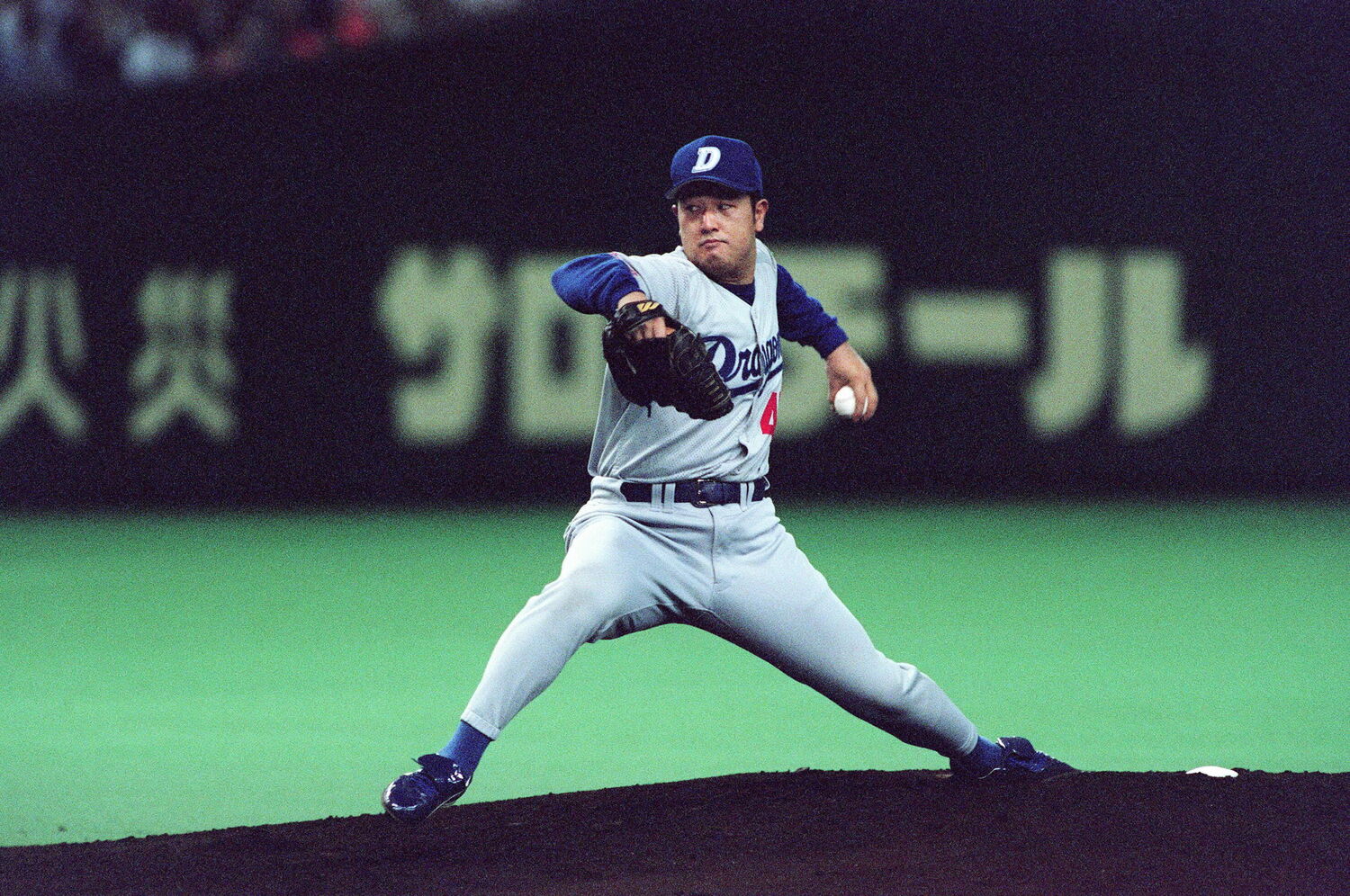 現役時代の野口さん。1993年から2005年まで中日でプレー。1996年にノーヒットノーランを達成 ©JIJI PRESS