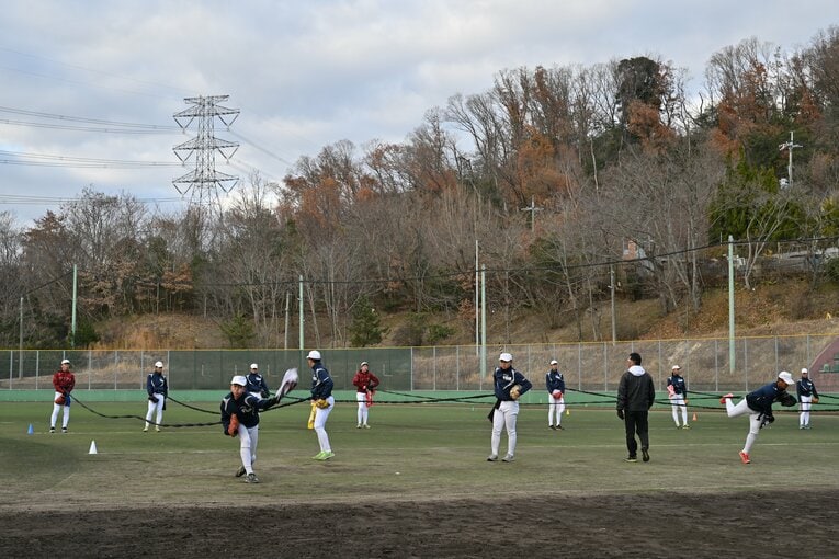 大阪桐蔭の練習風景（2022年）　©︎Hideki Sugiyama