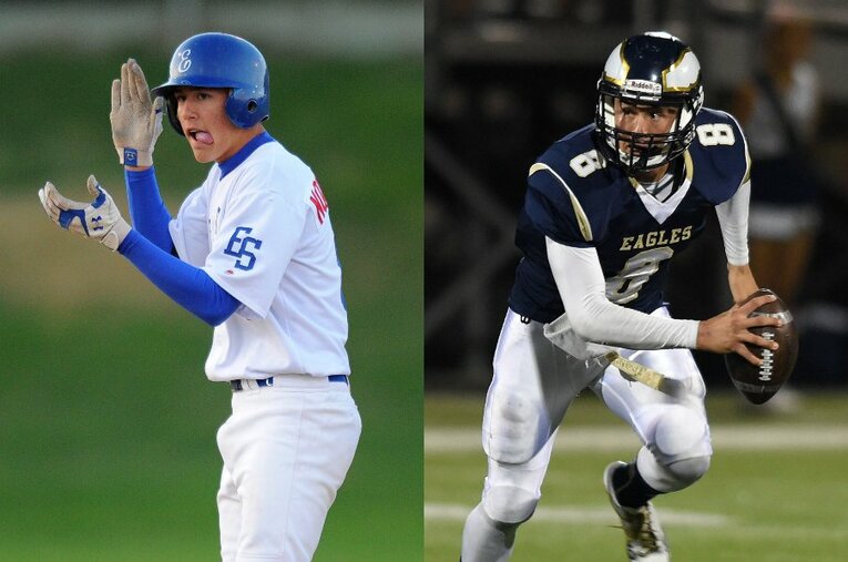 写真は高校時代のラーズ・ヌートバー。野球だけでなく、アメリカンフットボールでも将来有望なQBとして注目を集めていた ／ photograph by Getty Images