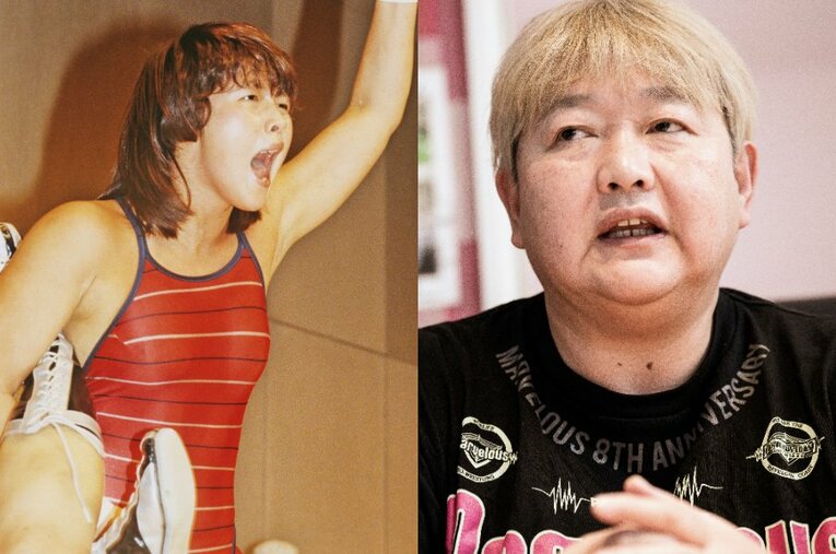 クラッシュ・ギャルズで一世を風靡した長与千種。しかし全女入団当初は、苦悩の連続だったという ／ photograph by L)AFLO、R)Shiro Miyake