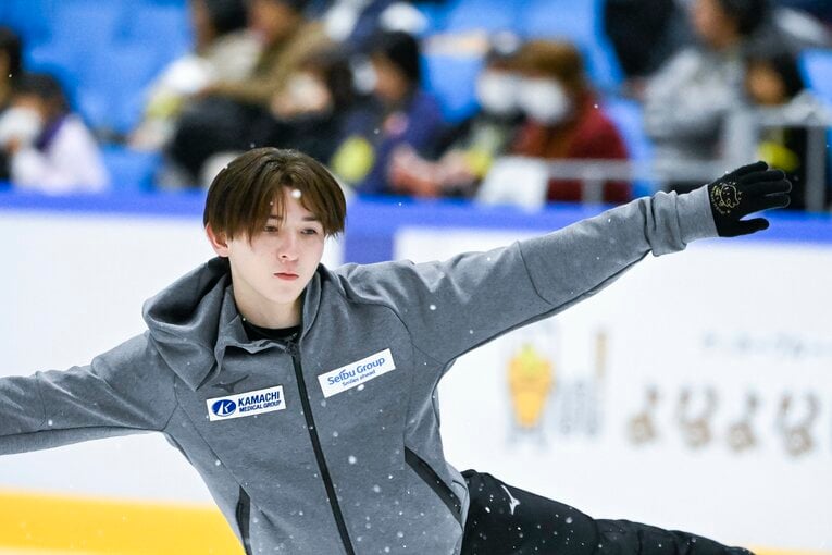 今季よりシニアに参戦するフィギュアジュニア世界王者の中田璃士（17歳）。関西アイスアリーナでの全日本強化合宿にて