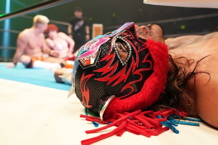 暑さにKOされたエル・デスペラード　©Essei Hara