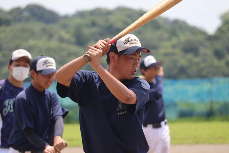 加美農業高校の練習