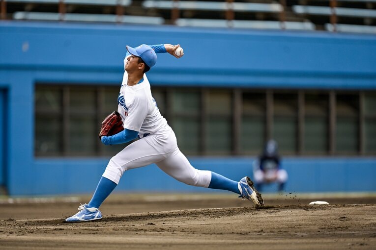 学生ナンバーワン投手の呼び声高かった青学大の鈴木　©Nanae Suzuki