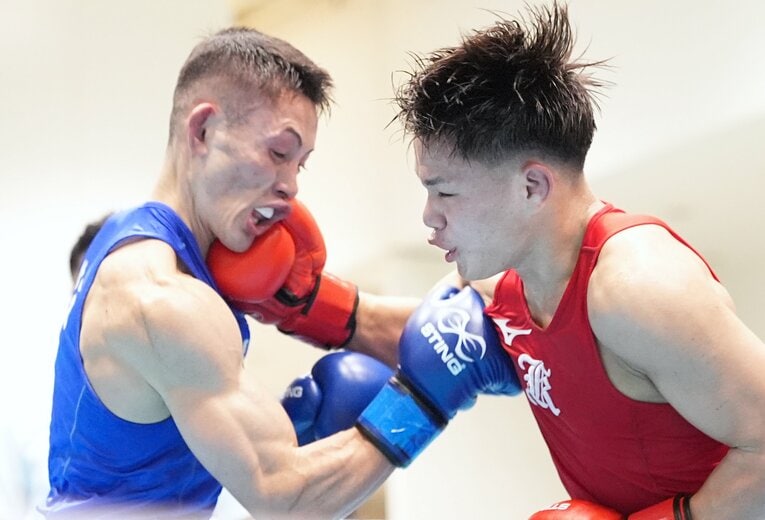 アマチュアボクシング最高峰の全日本選手権・ウェルター級で優勝した藤木勇我（興国高校3年）　©Naoki Fukuda