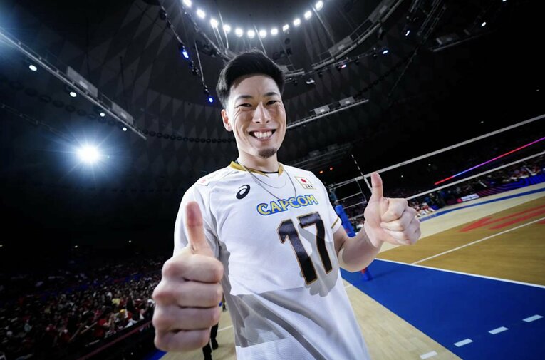 西本圭吾（VNLベルギー戦）©Volleyball World