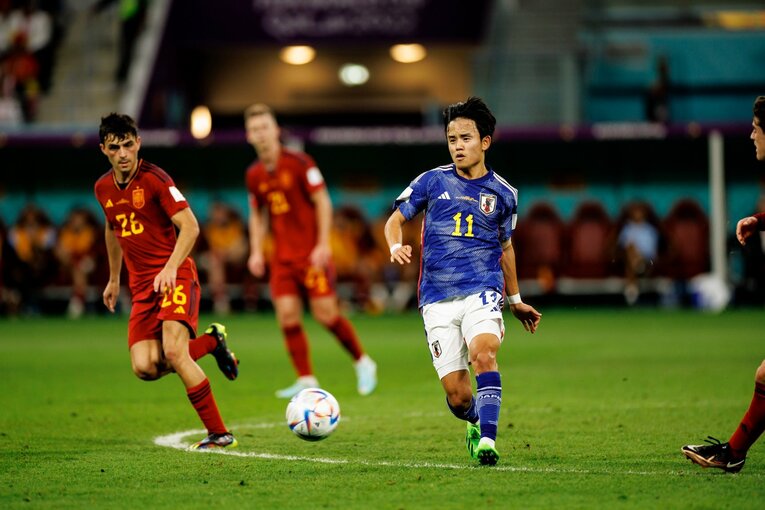 カタールW杯の久保　©Kiichi Matsumoto/JMPA