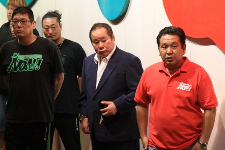 GMを務めていた仲田龍ら、ノアの経営陣　　©Hiroki Kakehata