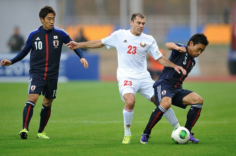 香川と長友はザックジャパンで縦関係を構築した　©Takuya Sugiyama