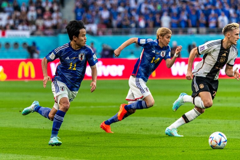 カタールW杯の久保　©Takuya Sugiyama/JMPA