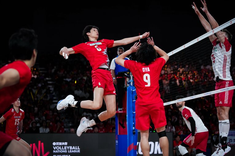 山内晶大（VNLポーランド戦）　©︎Volleyball World