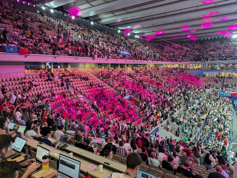 決勝後のローラン・ギャロス　©JMPA