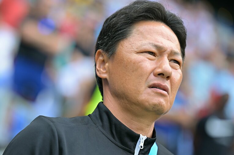 スペイン戦前にも、大岩監督の目に潤むものが　©Takuya Kaneko/JMPA