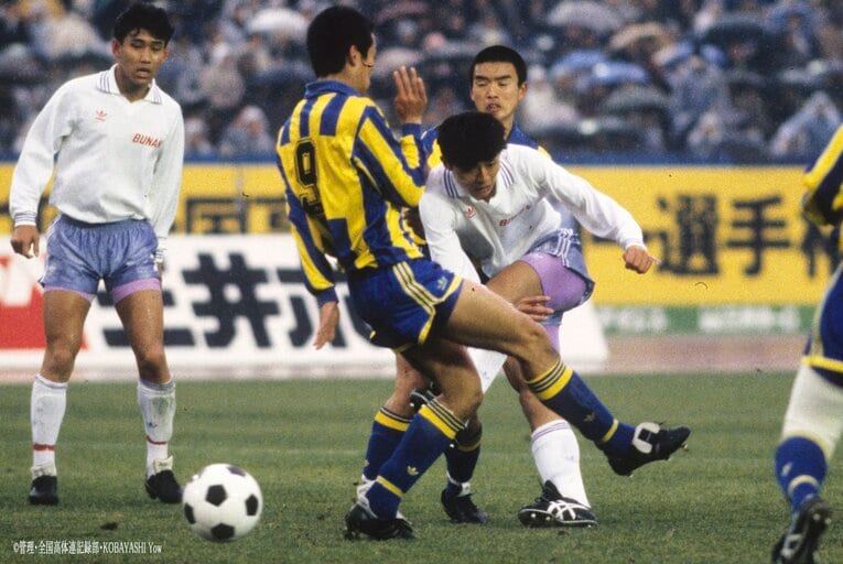 選手権、国見戦での江原さん　©Yow Kobayashi/全国高体連記録部