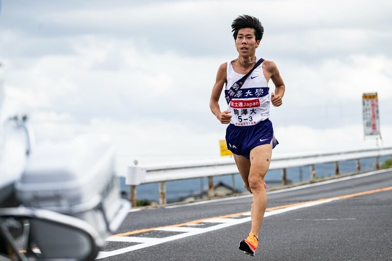 3区を走った田澤　©Nanae Suzuki