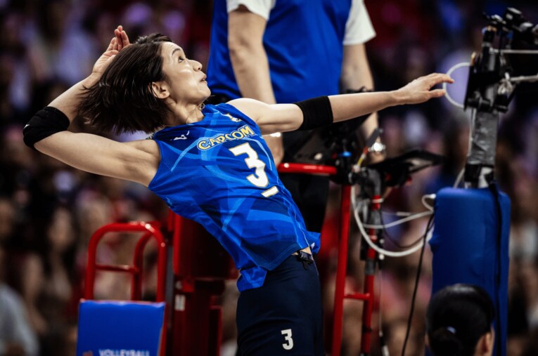 古賀紗理那（VNLトルコ戦）　©Volleyball World