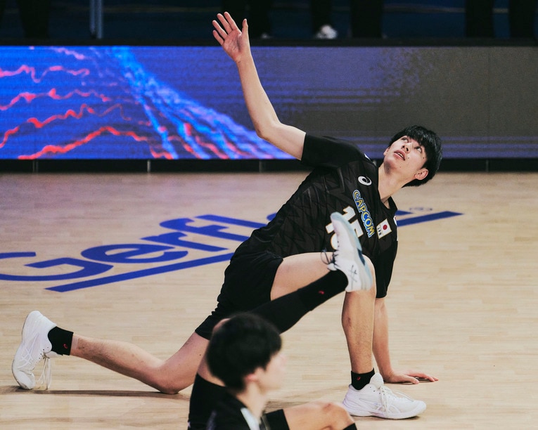 甲斐優斗（VNLスロベニア戦）©︎Yuki Suenaga