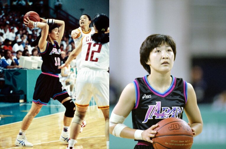 アトランタ五輪で躍動する村上睦子（右）と加藤貴子　©Koji Aoki/AFLO SPORT