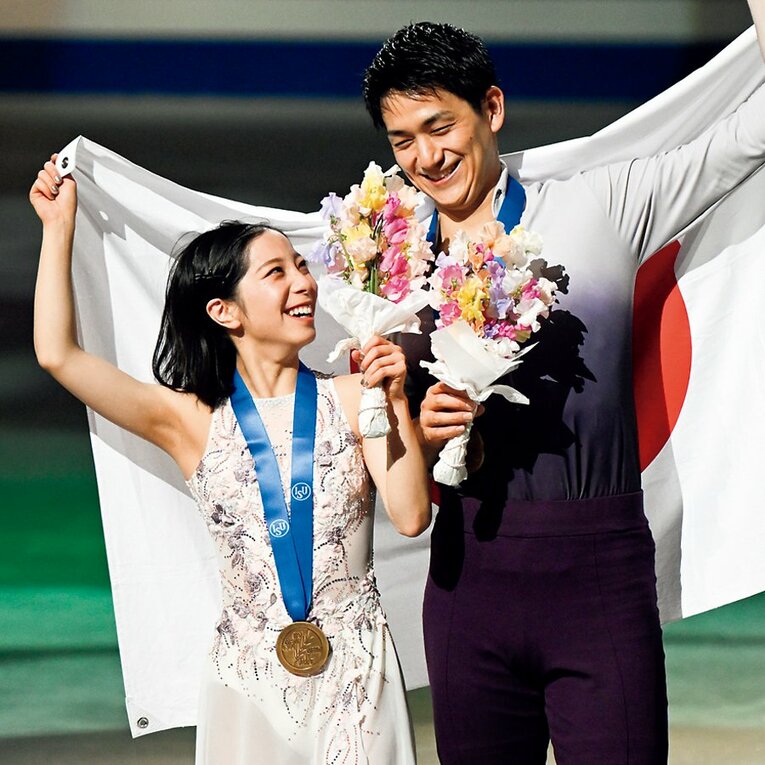 2023年世界選手権で日本ペア初の優勝を果たした三浦璃来&木原龍一の”りくりゅう”ペア　©︎Asami Enomoto