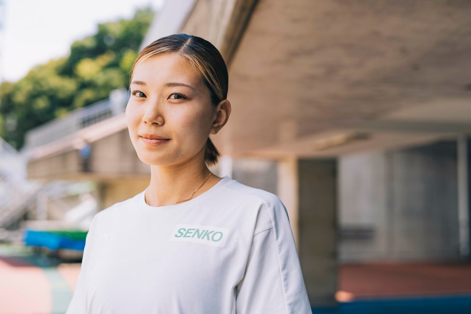 自身の存在を「知ってもらう」ことの大切さを語る女子走高跳の高橋渚　©Kiichi Matsumoto