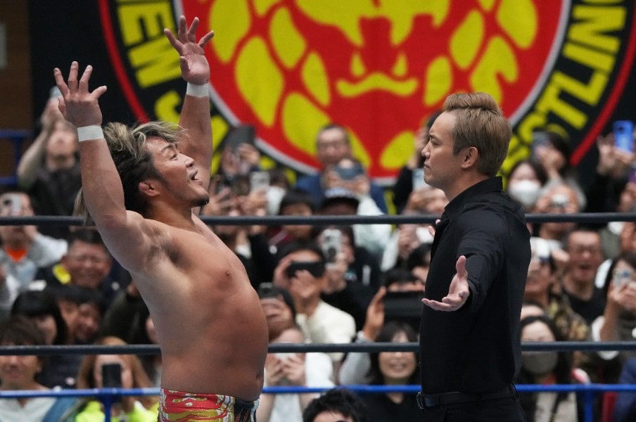 14年前の東京ドームと同じ光景が…棚橋弘至の引退試合は“AEWのオカダ・カズチカ”「よかったら僕がやりますよ」中邑真輔ではなくても“納得できる”理由＜Number Web＞ photograph by Essei Hara