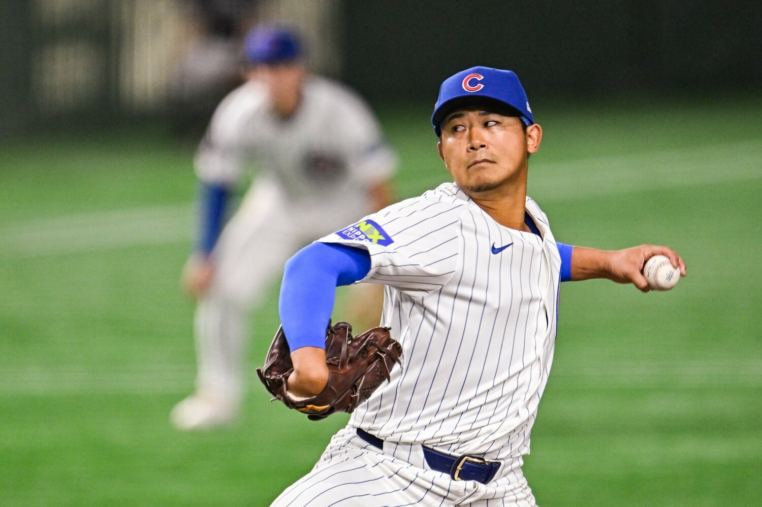 MLB開幕戦で完璧な投球を披露。4回無安打無失点、無四球、2三振、69球を投げた ©Nanae Suzuki