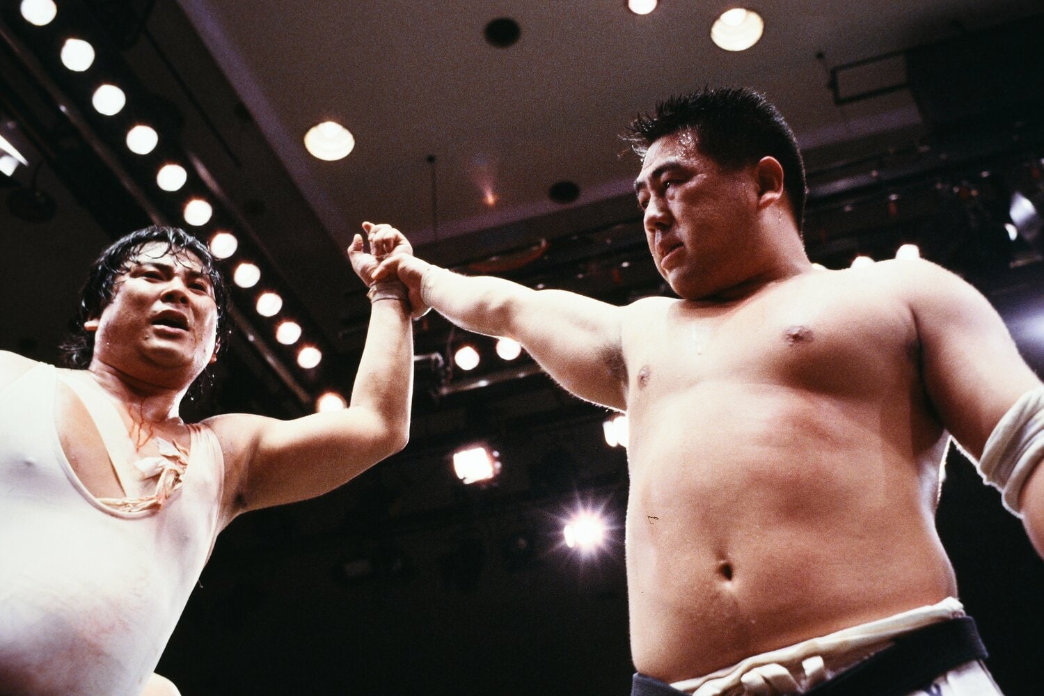 「格闘技の祭典」で遺恨ができた2人は、その後のFMW旗揚げ2連戦でも相見えた（1989年10月10日後楽園ホール）©︎Essei Hara