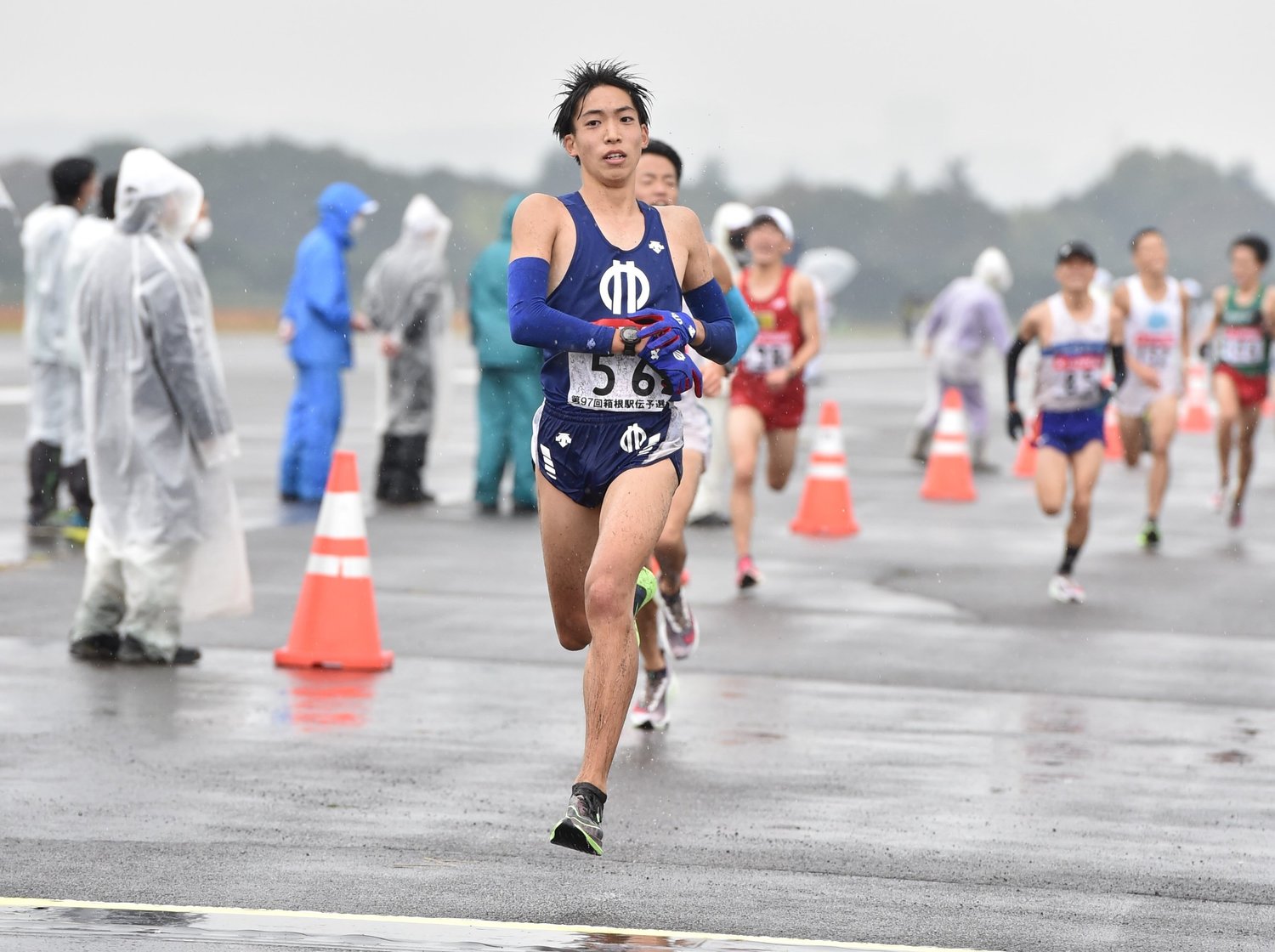 2020年の箱根予選会にて。日本人トップの全体5位で順大の予選トップ通過に貢献した　©JMPA