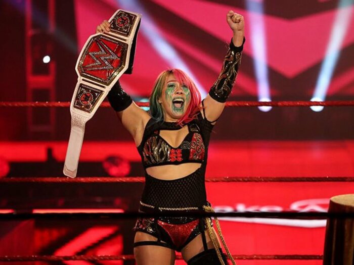 WWE史上2人目のグランドスラム。アスカ「カメラの向こうを意識して」＜Number Web＞ photograph by 2020 WWE, Inc. All Rights Reserved.