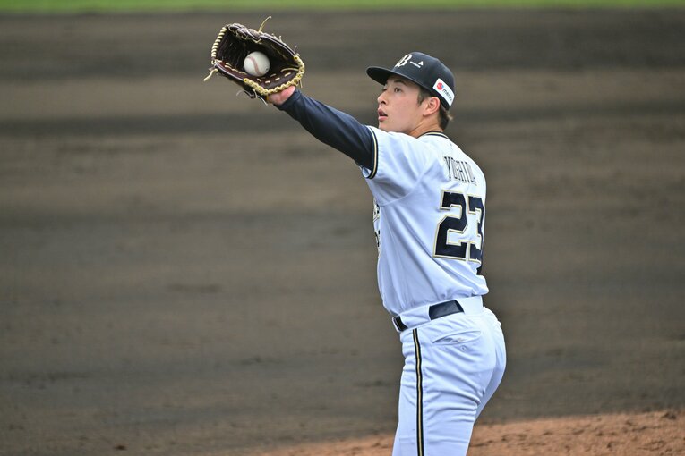オリックスキャンプで奮闘する吉田輝星　©Hideki Sugiyama