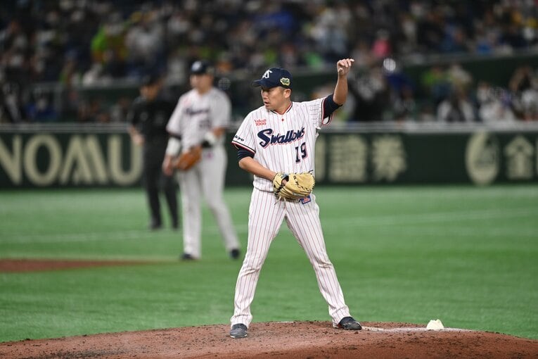 第4戦で好投を見せたヤクルト先発の石川　©︎Naoya Sanuki