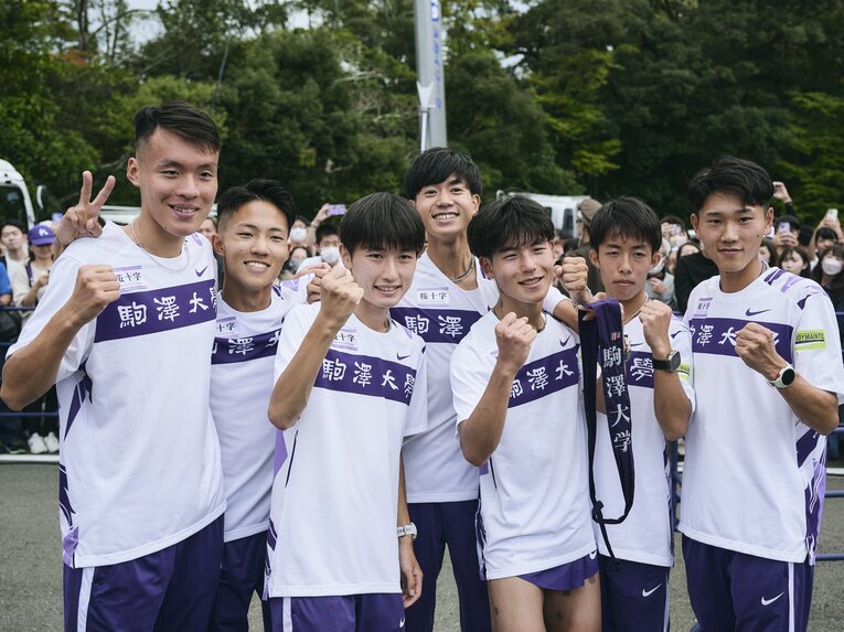 強すぎる駒澤大。全日本大学駅伝8区間中4人が区間賞、残り4人も区間3位以内。大会4連覇と学生3大駅伝最多連勝記録に並ぶ5連勝を達成した　©Yuki Suenaga